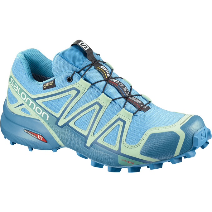 Zapatillas Trail Running Salomon Mujer Azules Claro - Salomon Argentina SPEEDCROSS 4 GTX® W ,614723-